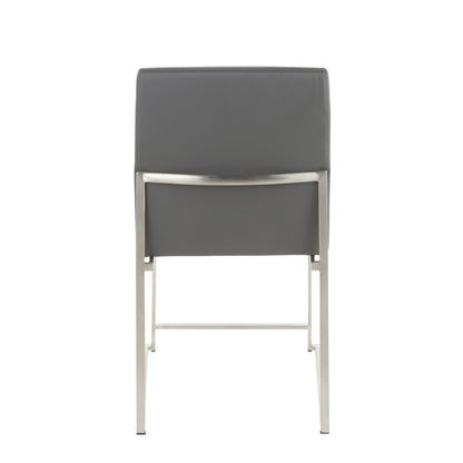 Fuji - Contemporary High Back Dining Chair (Set of 2) - Gray