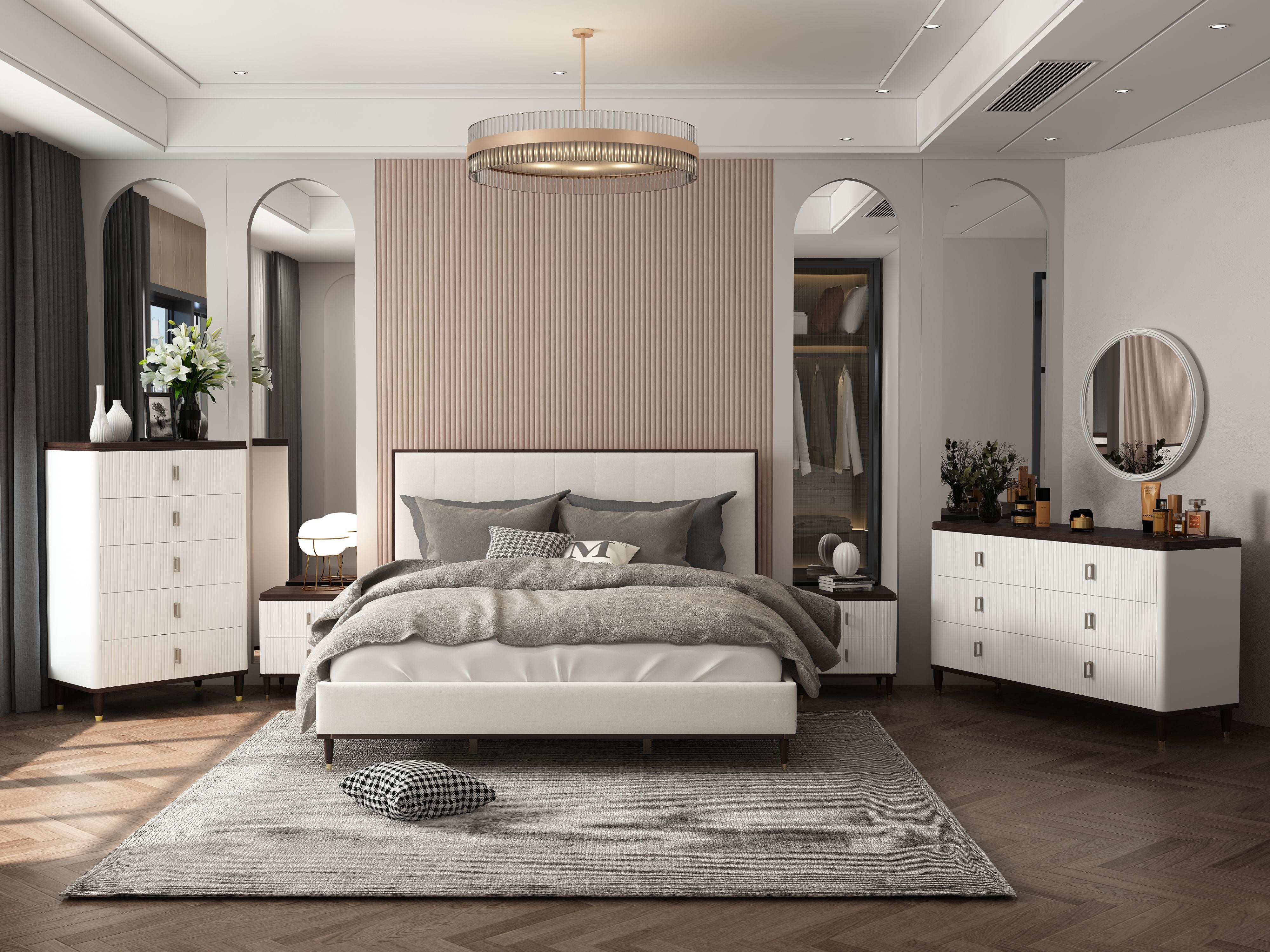 Carena - Eastern King Bed - Light Gray