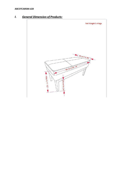 Carlson - Small Ottoman Bench - Greige