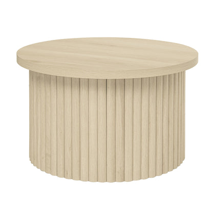 Coffee Table (Set of 2), Round Coffee Table, Modern Side Tables Accent End Table For Living Room, Apartment - Natural