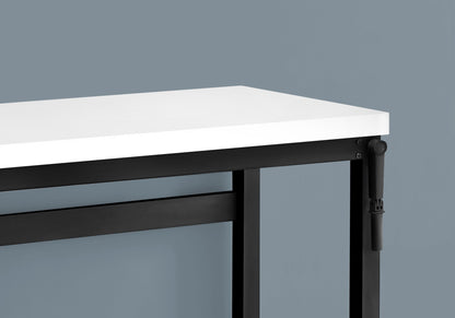 Computer Desk, Home Office, Standing, Adjustable, Laptop, Contemporary And Modern - White / Black