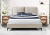 Upholstered King Bed - Tan