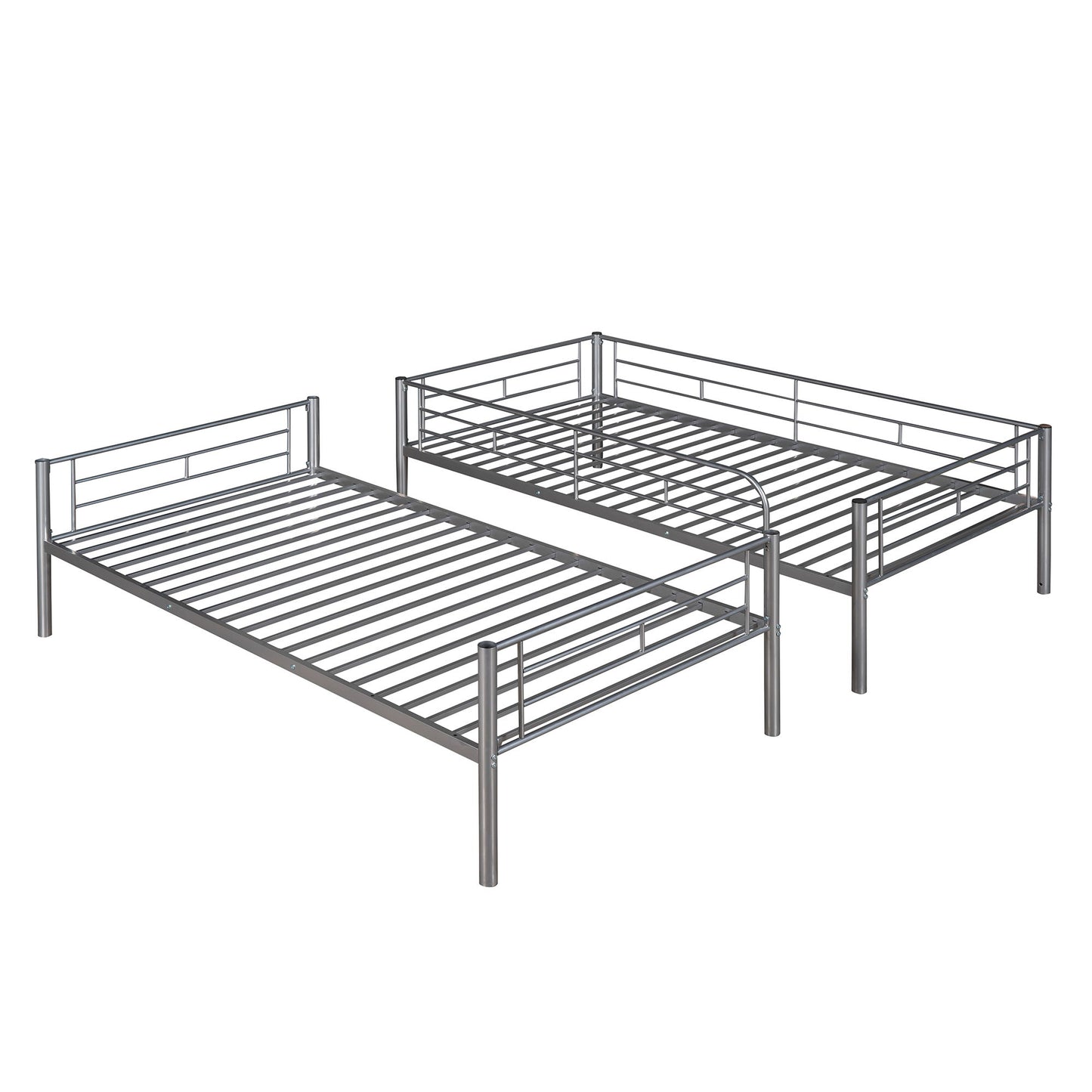 Twin Over Twin Bunk Bed - Silver