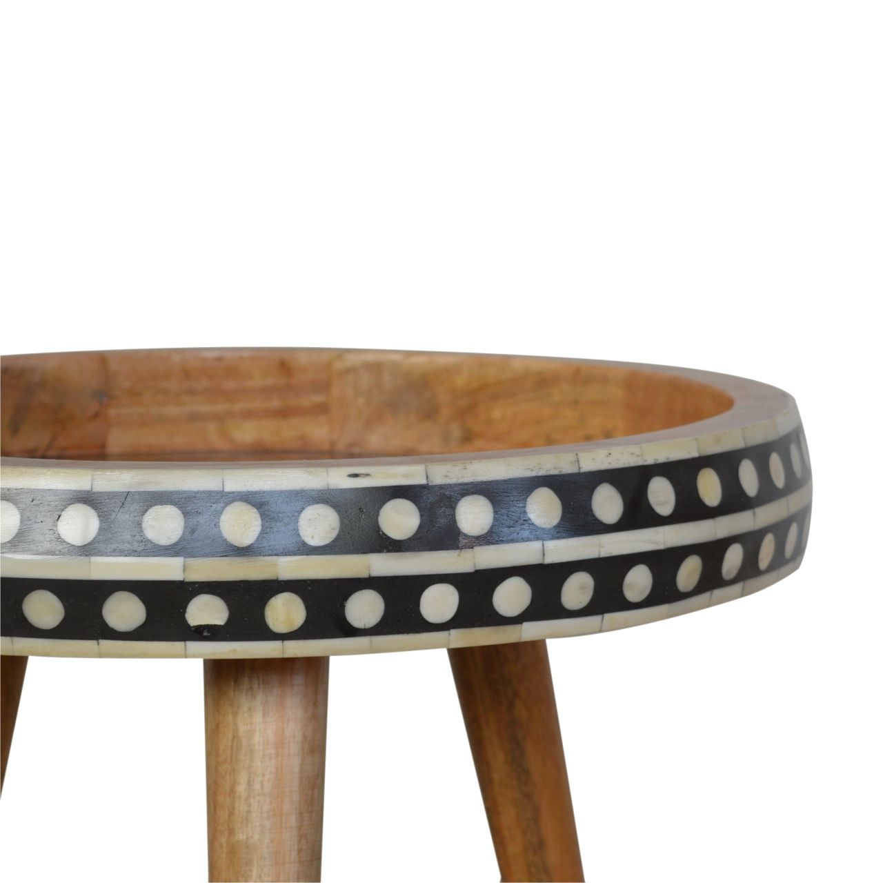 Small Dotted End Table - Oak