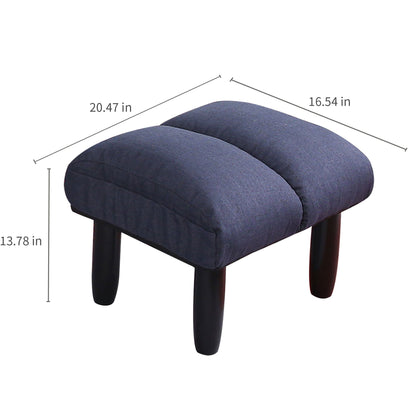 Adjustable Japanese Reclining Floor Chair Sofa With Metal Frame For Living Room & Balcony - Navy