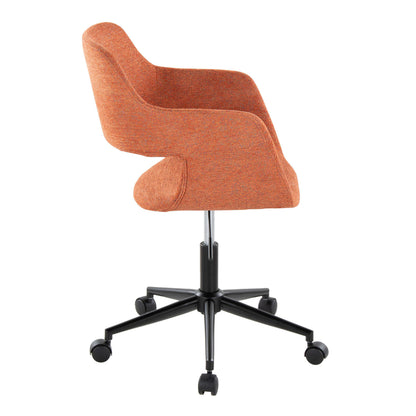 Margarite - Contemporary Task Chair - Black / Orange