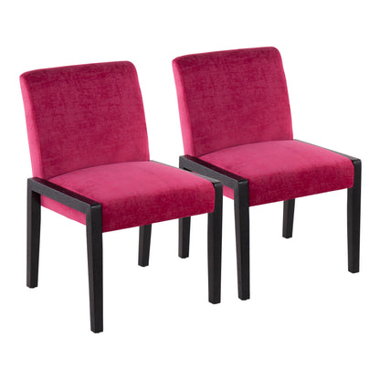 Carmen - Contemporary Chair (Set of 2) - Black / Hot Pink