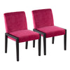 Carmen - Contemporary Chair (Set of 2) - Black / Hot Pink