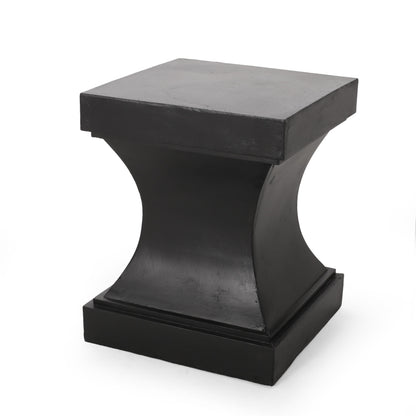 Modern Athena Side Table With Pedestal Design - Black