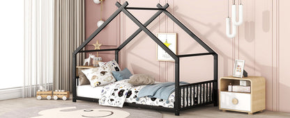 Twin Size House Bed - Black