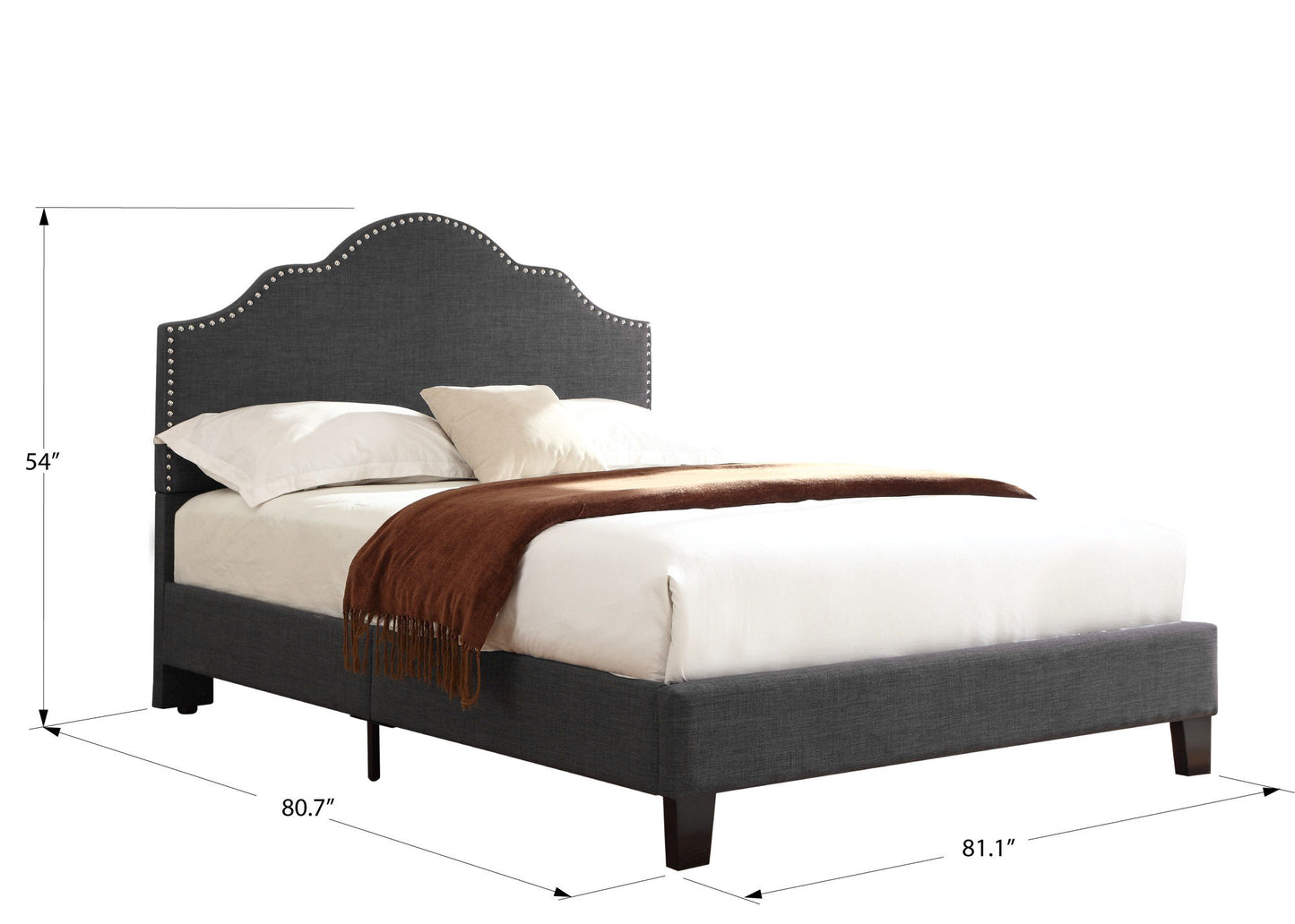Kopa - King Upholstered Bed - Gray