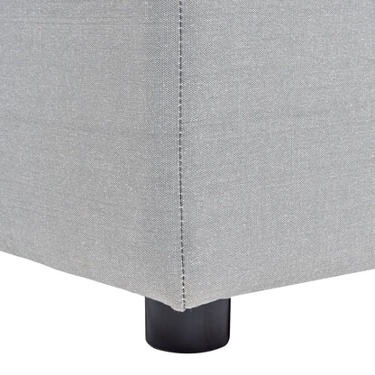 Cleo - Modular Upholstered Deep Seating Patio Armless Chair Axroma Olefin - Light Gray