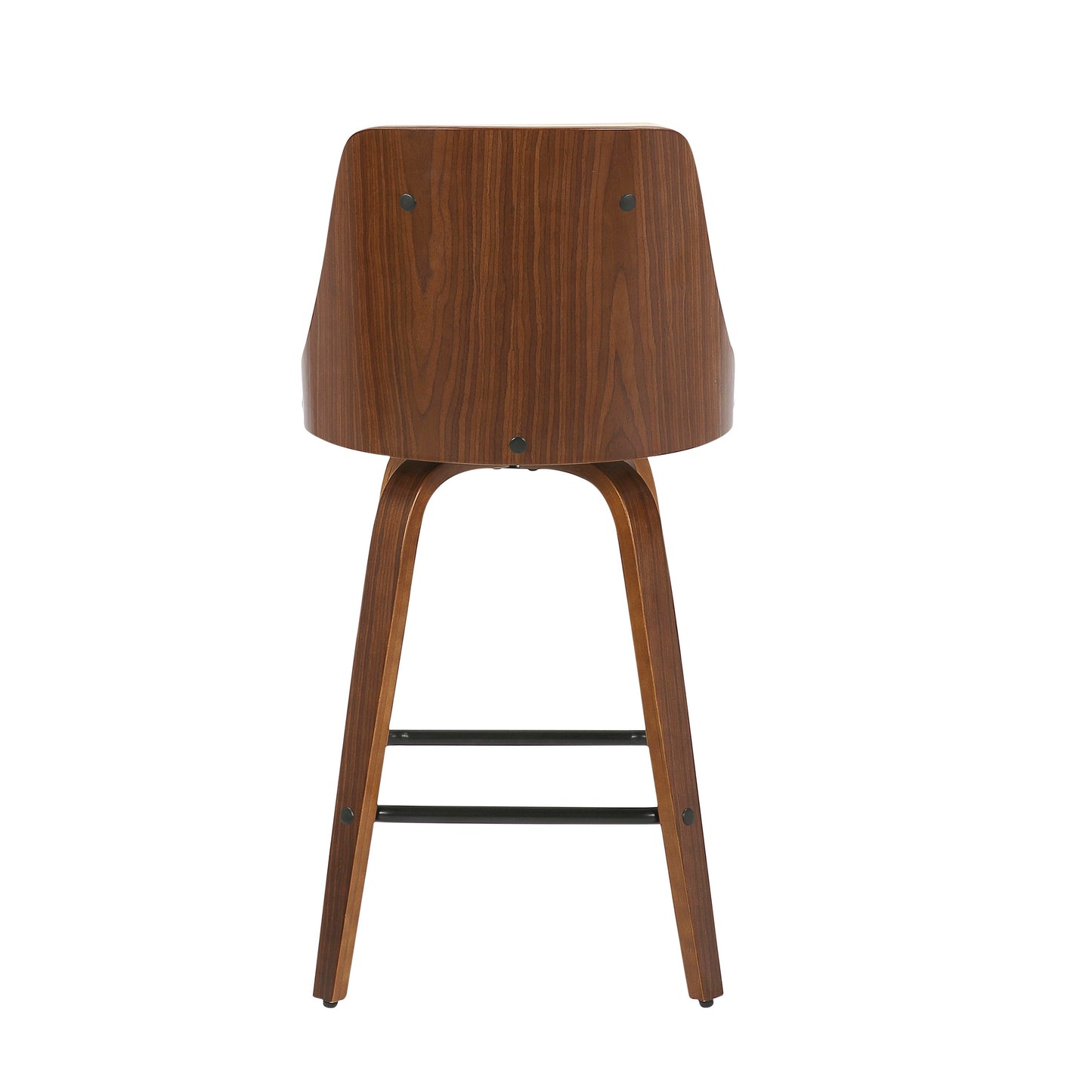 Gianna - Mid-Century Modern Counter Stool (Set of 2) - Walnut / Cream