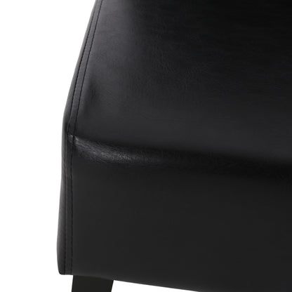 Contemporary Dining Chair (Set of 2) With Rubberwood Legs - Black