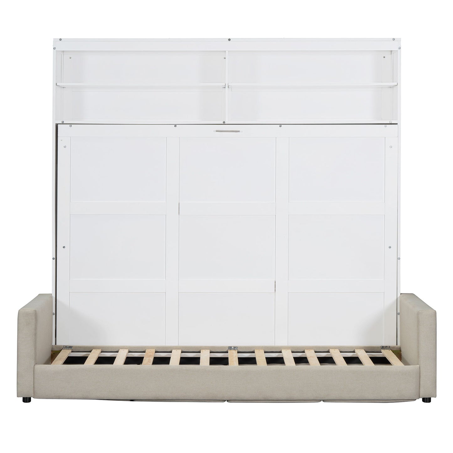 Queen Size Murphy Wall Bed With Sofa - White