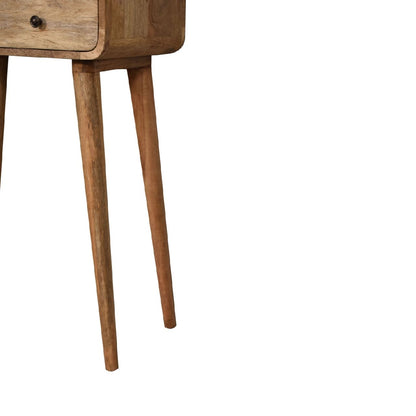 Mini Curved Console Table - Oak