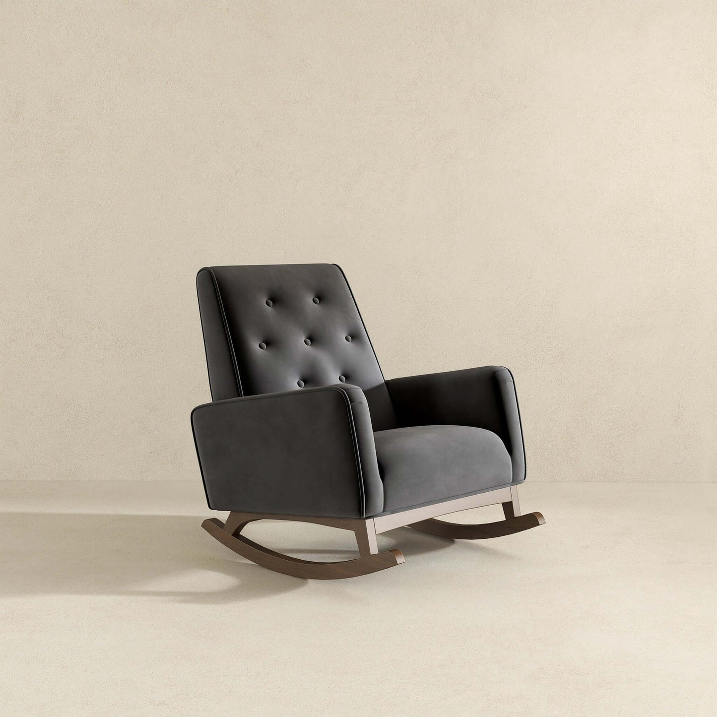 Demetrius - Rocking Chair - Dark Gray / Wood