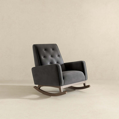 Demetrius - Rocking Chair - Dark Gray / Wood
