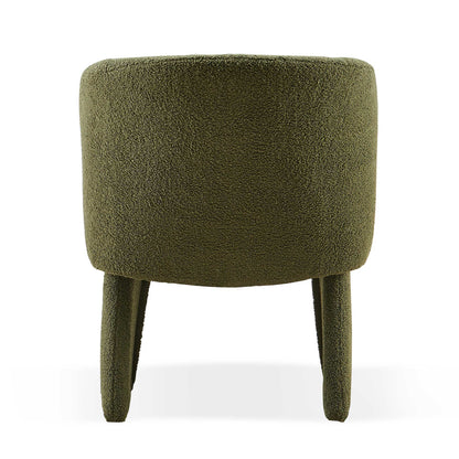 Modern Accent Chair Green Single Sofa Chair, Upholstered Side Chair Teddy Comfy Chair For Dining Room / Bedroom / Living Room / Reception 1 Piece - Green