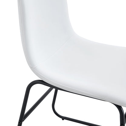 (Set of 4) Classic Chairs, A Stylish Seat Perfect For Modern Minimalist And Industrial Style Environments - White