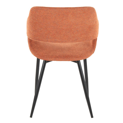 Margarite - Contemporary Dining / Chair (Set of 2) - Black / Orange
