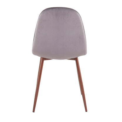 Pebble - Contemporary Chair (Set of 2) - Walnut / Gray