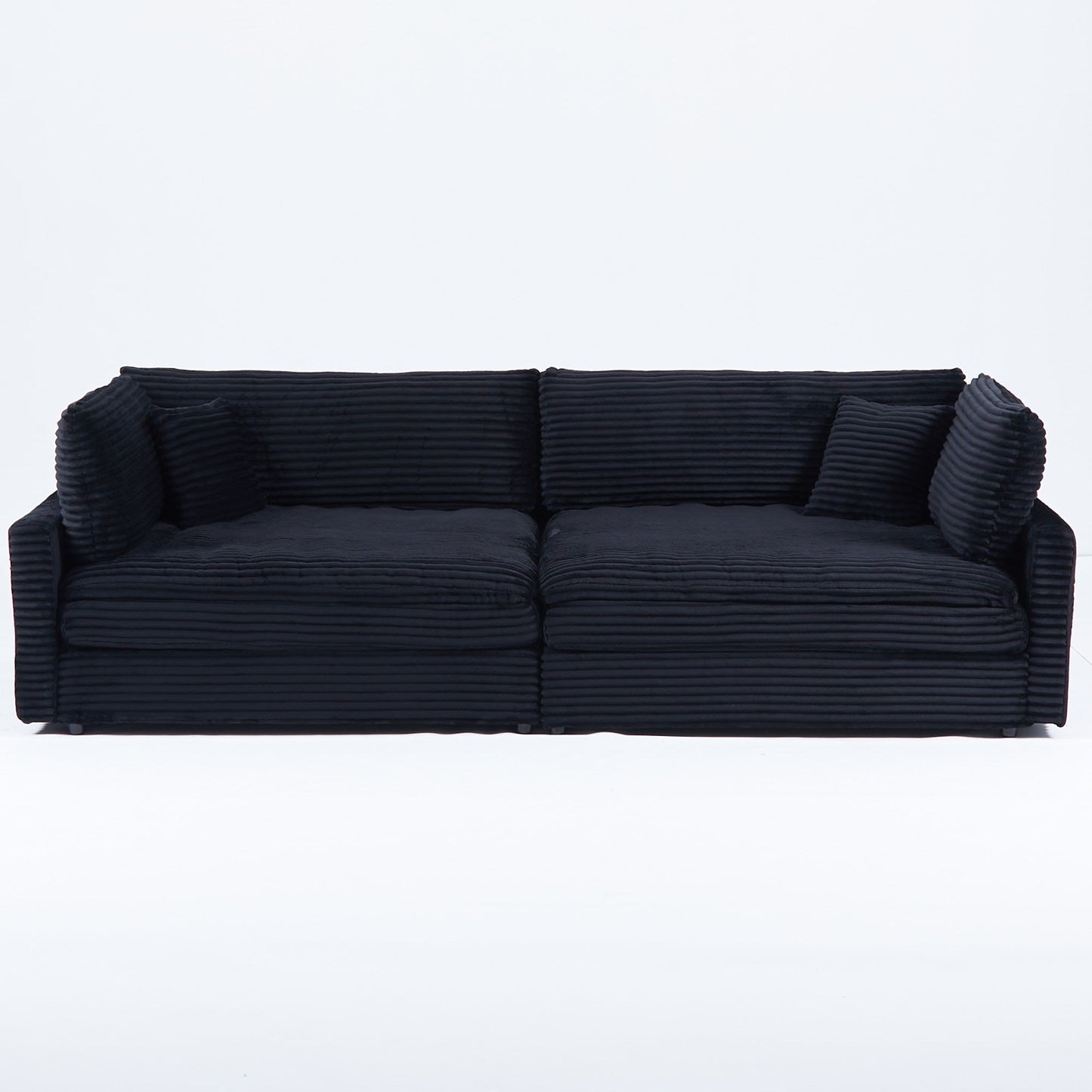 2 Throw Pillows, Four Backrests, Opening Up A New Style For The Living Room's Casual Area - Black