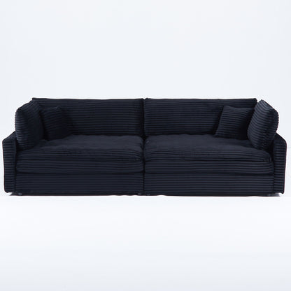 2 Throw Pillows, Four Backrests, Opening Up A New Style For The Living Room's Casual Area - Black