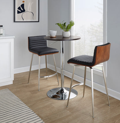 Adjustable Contemporary Bar Table - Brown