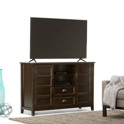 Burlington - Tall TV Media Stand - Mahogany Brown