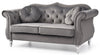 Cozy Transitional Flared Arm Loveseat - Dark Gray