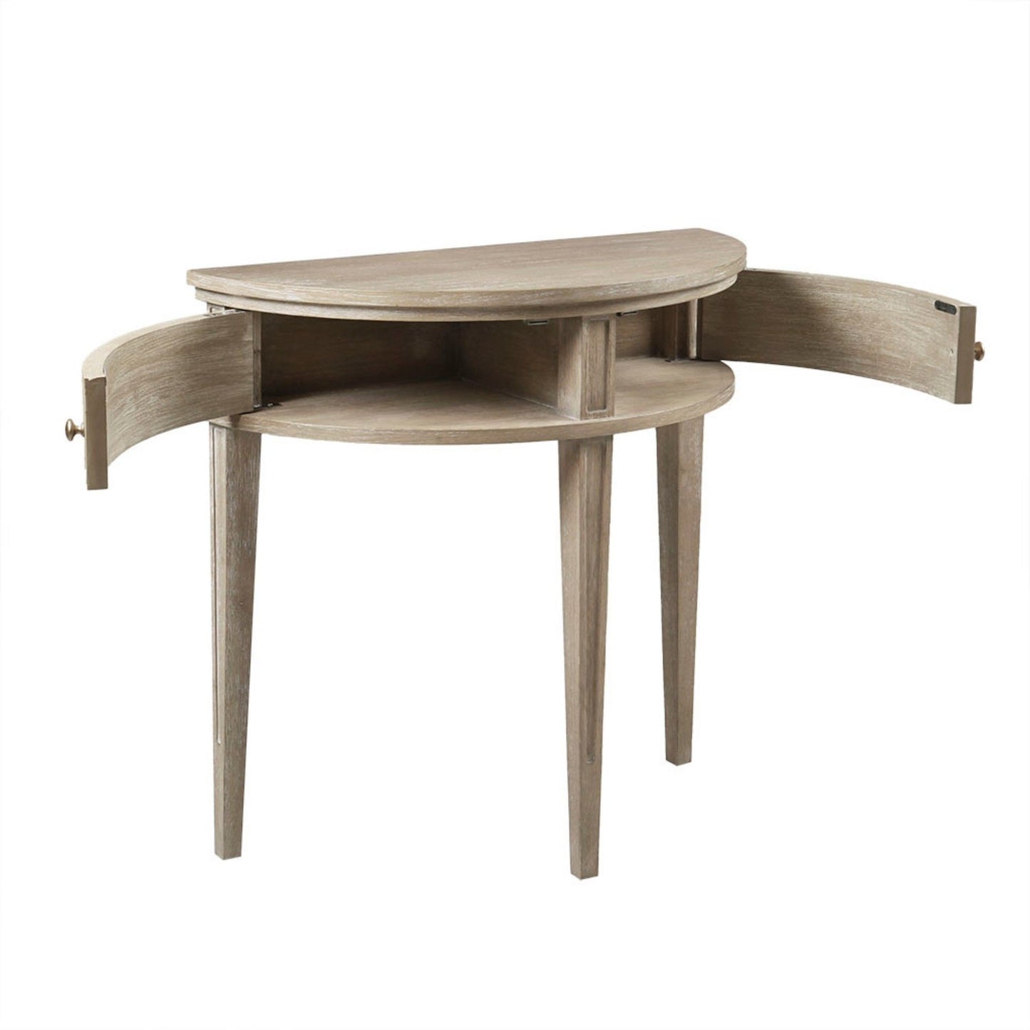 Vintage Storage Console Table With Elegant Farmhouse Charm - Reclaimed Wheat
