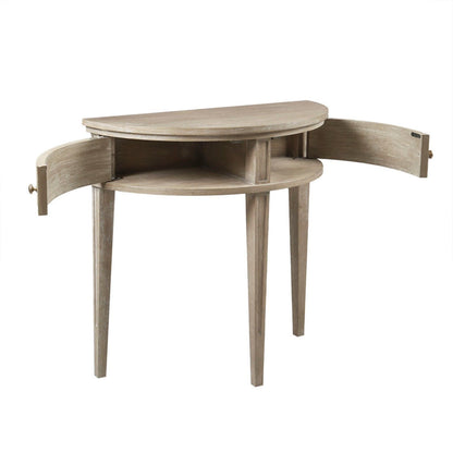 Vintage Storage Console Table With Elegant Farmhouse Charm - Reclaimed Wheat