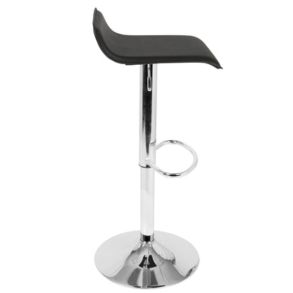 Ale - Contemporary Adjustable Barstool (Set of 2) - Black