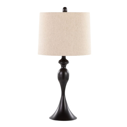 Ashland - Contemporary Table Lamp (Set of 2) - Oil Rubbed Bronze / Oatmeal