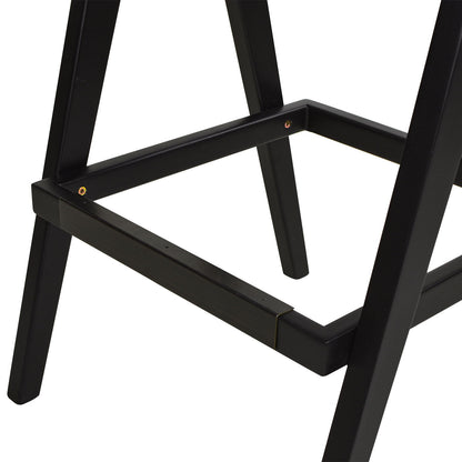 Milan - Modern Webbing Back Bar Stool With Arms (Set of 3) - Ebony Black