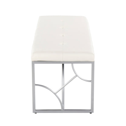 Constellation - Contemporary Bench - Silver / White
