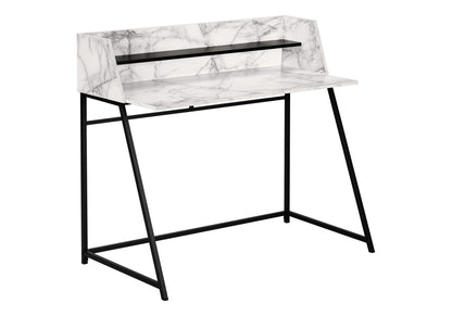 Computer Desk For Home Office, Laptop, Storage Shelves, Contemporary And Modern - White / Black