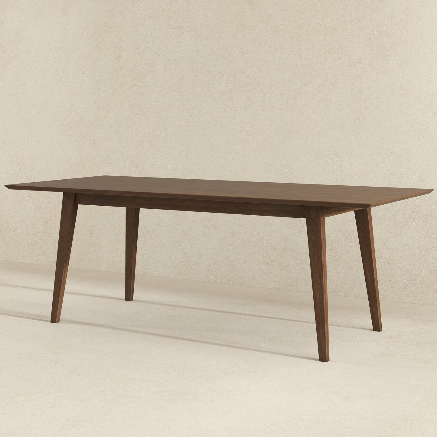 Levi - Modern Style Rectangular Dining Table - Brown