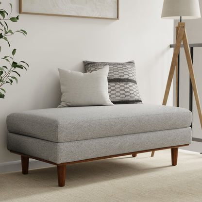 Morrison - Large Rectangular Ottoman - Mist Gray
