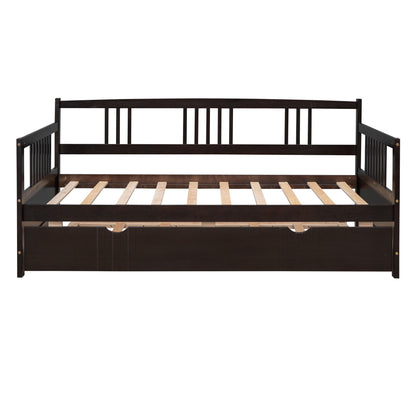 Twin Size DayBed With Twin Size Trundle - Espresso