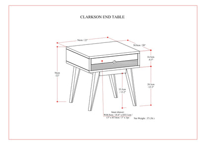 Clarkson - End Table - Rustic Natural Aged Brown