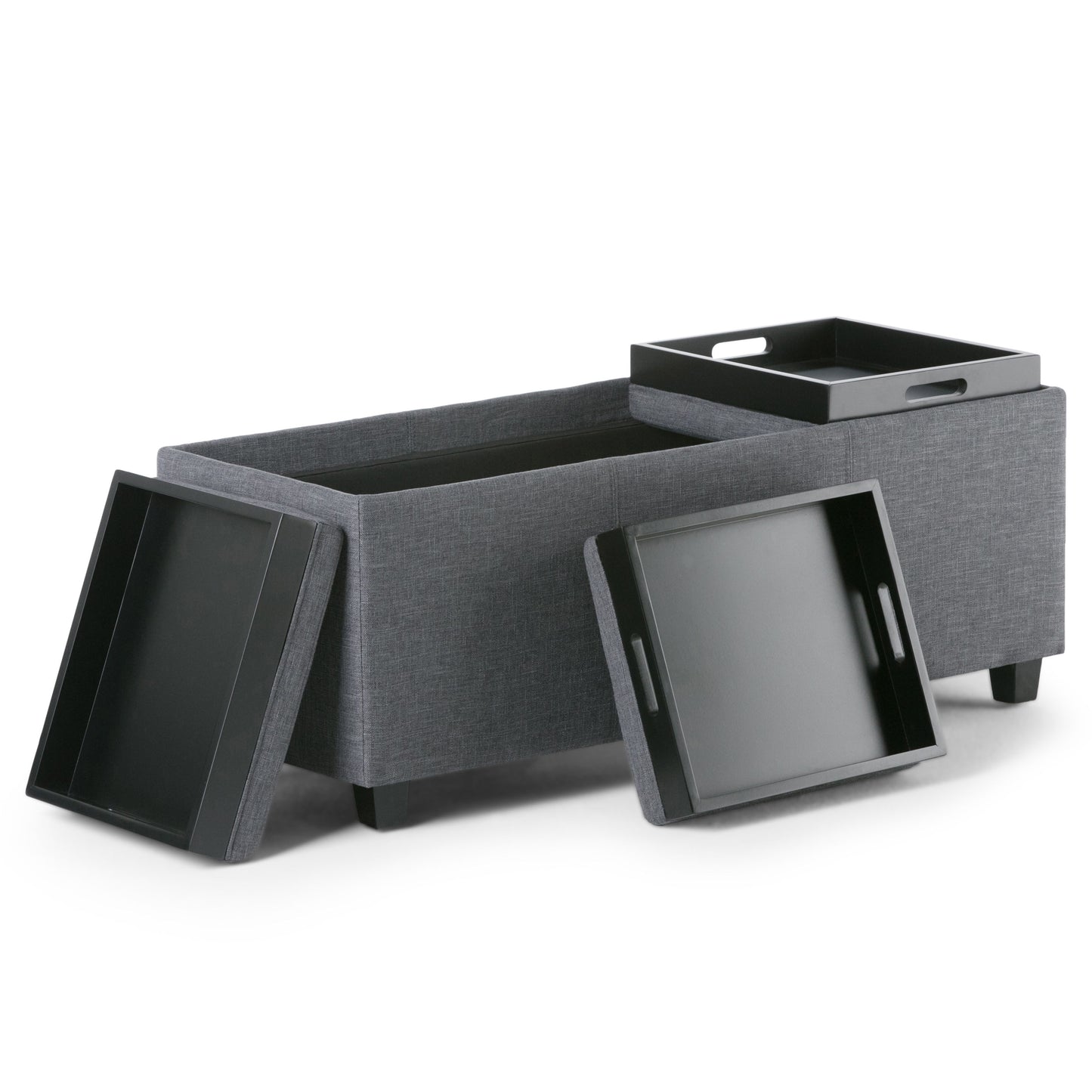 Avalon - Storage Ottoman - Slate Gray