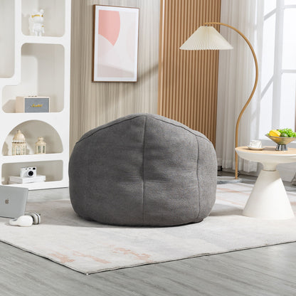 Bedding Bean Bag Sofa Chair High Pressure Foam Bean Bag Chair Adult Material With Padded Foam Padding Compressed Bean Bag With Footrest - Gray