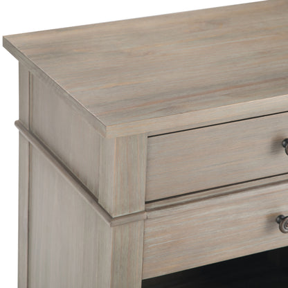 Carlton - Bedside Table - Distressed Gray