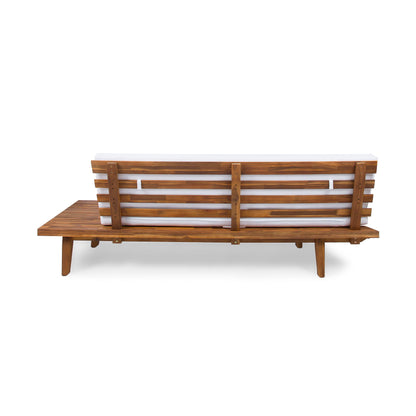 Hillcrest - V Shaped 4 Piece Sof Set With Coffee Table Cushions, Sandblast Finish - White