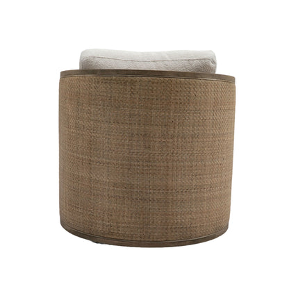 Swivel Barrel Chair, Comfy Round Accent Sofa Chair With 360 Degree Swivel, Leisure Arm Chair For Living Room, Nursery, Hotel, Bedroom, Office, Lounge - Beige