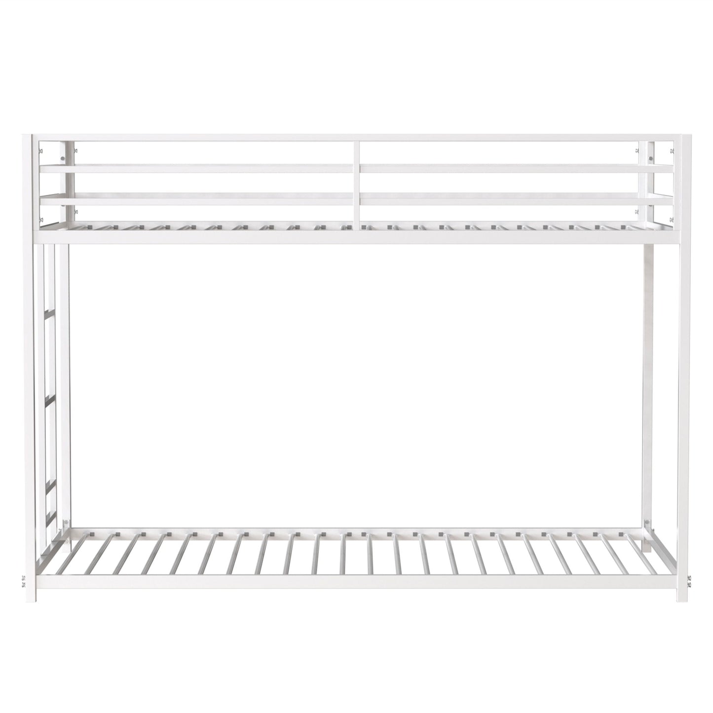 Adam - Twin Over Twin Metal Bunk Bed - White