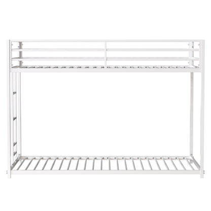 Adam - Twin Over Twin Metal Bunk Bed - White