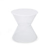 Contemporary Nevada Side Table With Mesh Design - Matte White